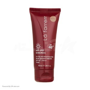 کرم ضدآفتاب و ضد لک رنگی لافارر مدل SPF 40-Medium مناسب پوست های چرب حجم 40 میلی لیتر خرید اینترنتی ضدآفتاب La Farrerr آف استار 3.jpg